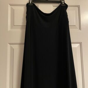 Michael by Michael Kors strapless navy dress with high low hem